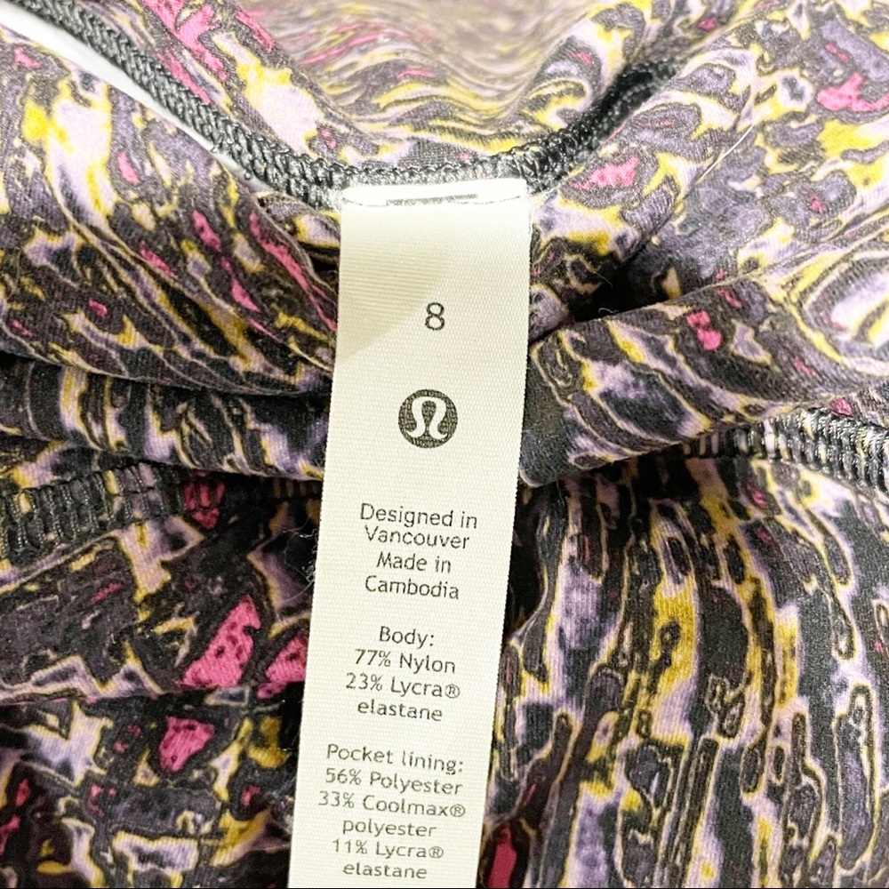 Lululemon Size 8‎ Wunder Train High Rise Tight Topography Multi Color Legging - Picture 4 of 5